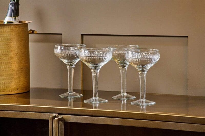 nkuku mila champagne glass clear set of 4 5055672408345 29627732983984