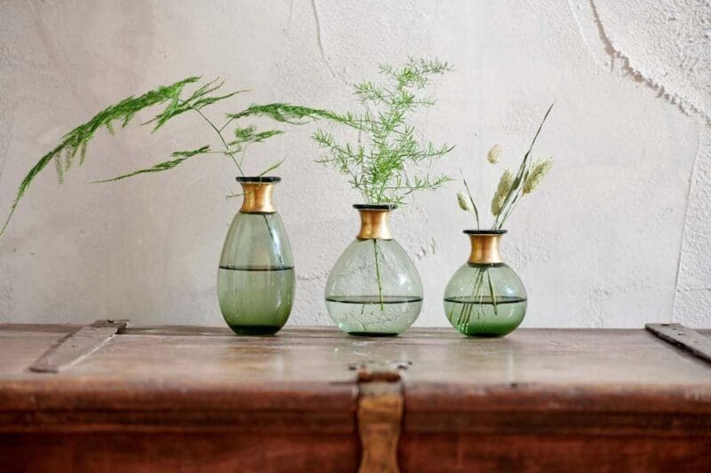 nkuku miza mini glass vase green 29378321186992