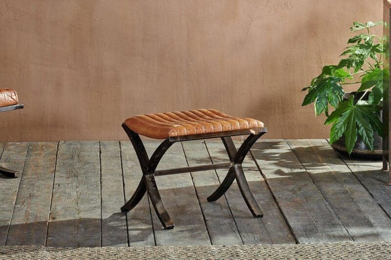 nkuku narwana ribbed leather footstool 5055672473992 21134249558192