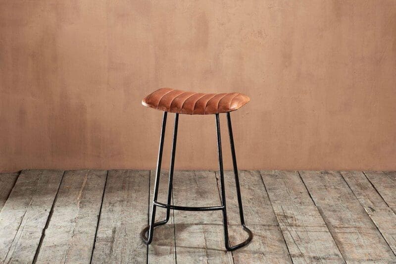 nkuku narwana ribbed leather stool small 5055672473947 29322823631024