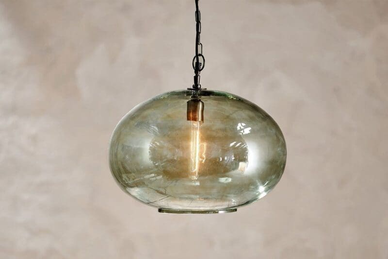 nkuku otoro glass pendant green smoke large round 5055672407041 29501897998512