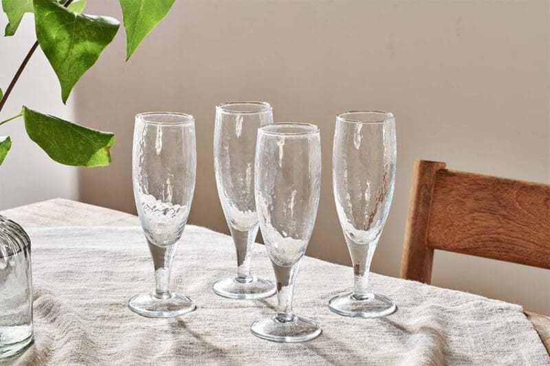 nkuku yala hammered champagne glass set of 4 5055672402091 31649816608944