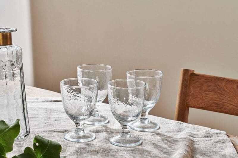 nkuku yala hammered wine glass set of 4 5055672402107 31649884668080