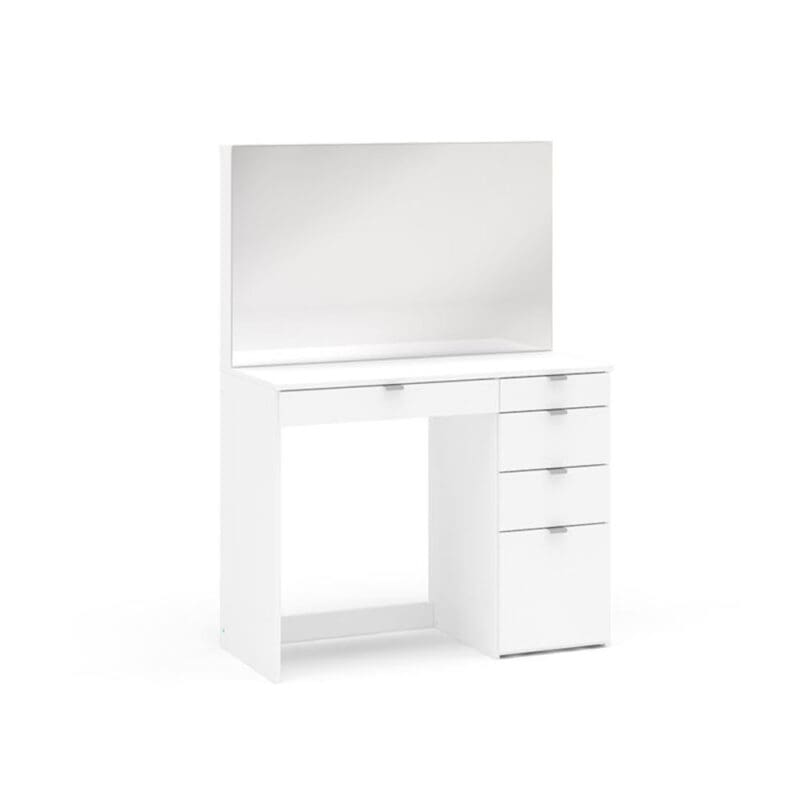 Ava 5 Drawer Dressing Table White Wooden Happy Beds 3 1