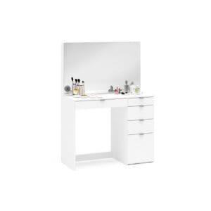 Ava 5 Drawer Dressing Table White Wooden Happy Beds 5 1