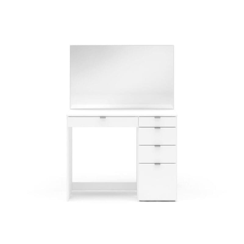 Ava 5 Drawer Dressing Table White Wooden Happy Beds 7 1