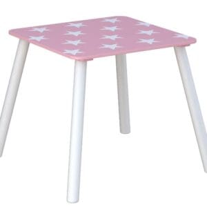 Childrens TableChairs PinkWhite Wooden Happy Beds 7 1