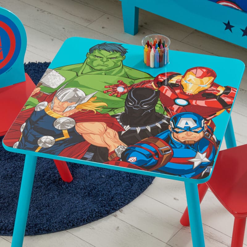 Disney Avengers Table2 Chairs Blue Wooden Happy Beds 6 1