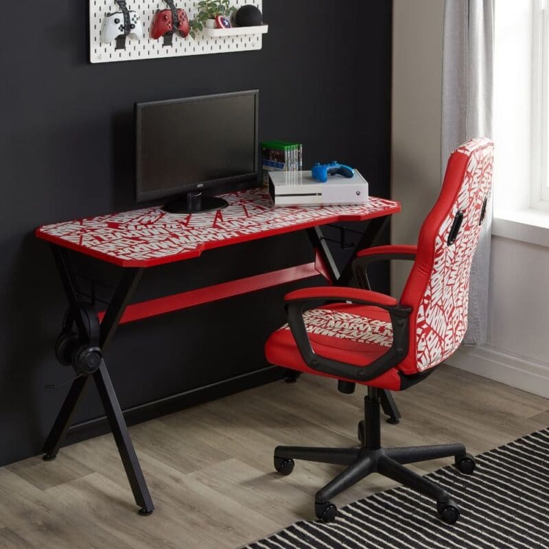 Disney Marvel Computer Desk RedWhite Metal Happy Beds 2 1