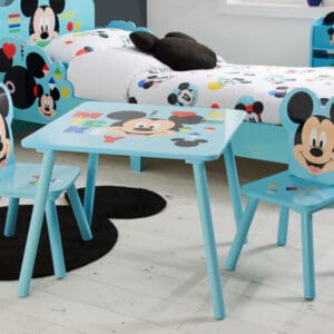 Disney Mickey Mouse Table2 Chairs Blue Wooden Happy Beds 3 1