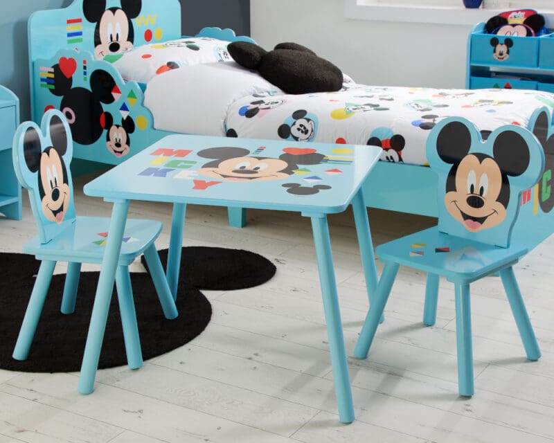 Disney Mickey Mouse Table2 Chairs Blue Wooden Happy Beds 3 1