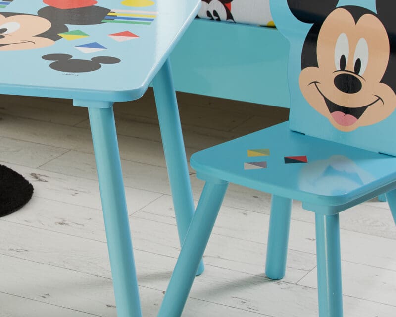 Disney Mickey Mouse Table2 Chairs Blue Wooden Happy Beds 6 1