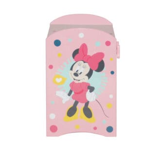 Disney Minnie Mouse 1 Drawer Bedside Table Pink Wooden Happy Beds 9 1