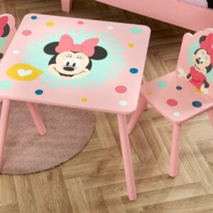 Disney Minnie Mouse Table2 Chairs Pink Wooden Happy Beds 4 1