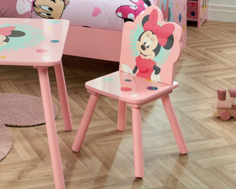 Disney Minnie Mouse Table2 Chairs Pink Wooden Happy Beds 5 1