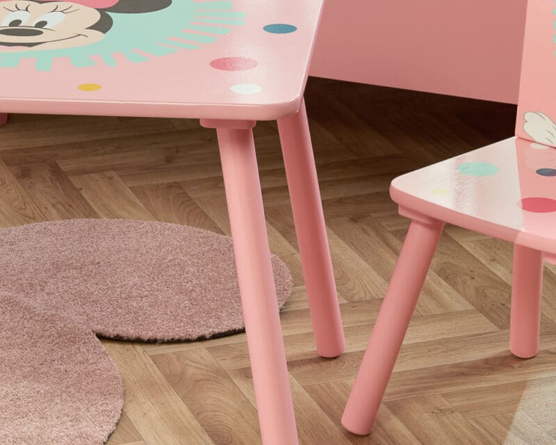 Disney Minnie Mouse Table2 Chairs Pink Wooden Happy Beds 6 1