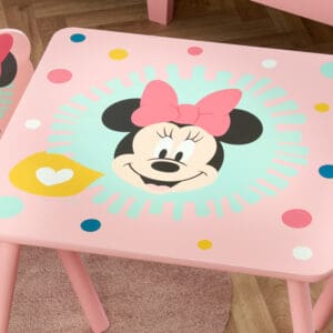 Disney Minnie Mouse Table2 Chairs Pink Wooden Happy Beds 8 1