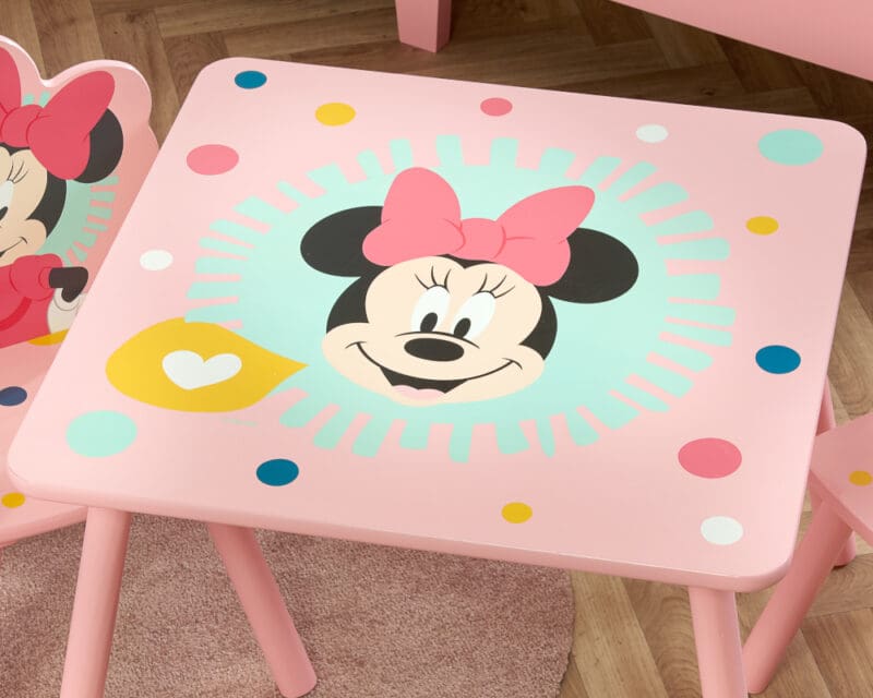 Disney Minnie Mouse Table2 Chairs Pink Wooden Happy Beds 8 1