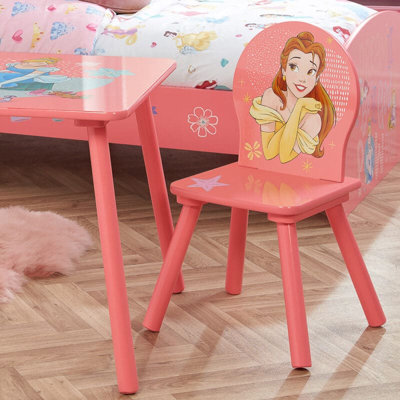 Disney Princess Table2 Chairs Pink Wooden Happy Beds 4 1