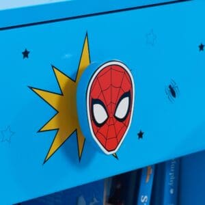 Disney Spider Man 1 Drawer Bedside Table Blue Wooden Happy Beds 5 1