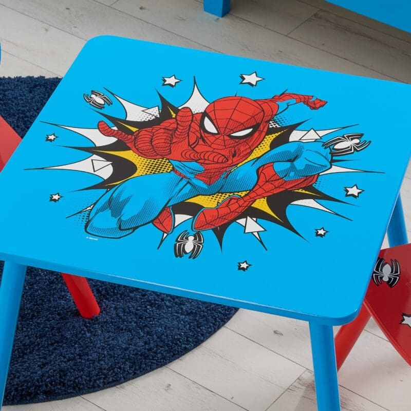 Disney Spider Man Table2 Chairs Blue Wooden Happy Beds 5 1