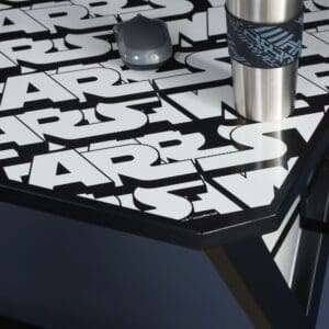 Disney Star Wars Computer Desk BlackWhite Metal Happy Beds 4 1