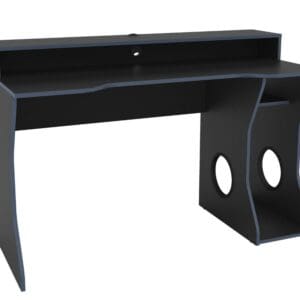 Enzo Gaming Desk BlackBlue Wooden Happy Beds 7 1