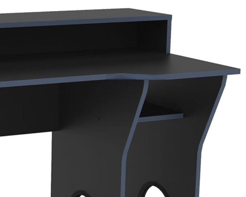 Enzo Gaming Desk BlackBlue Wooden Happy Beds 8 1