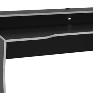 Enzo Gaming Desk BlackSilver Wooden Happy Beds 9 1