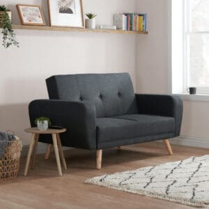 Farrow - 2 Seater Sofa Bed - Grey - Fabric - Happy Beds