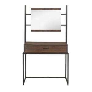 Houston Dressing TableMirror Walnut WoodenMetal Happy Beds 6 1