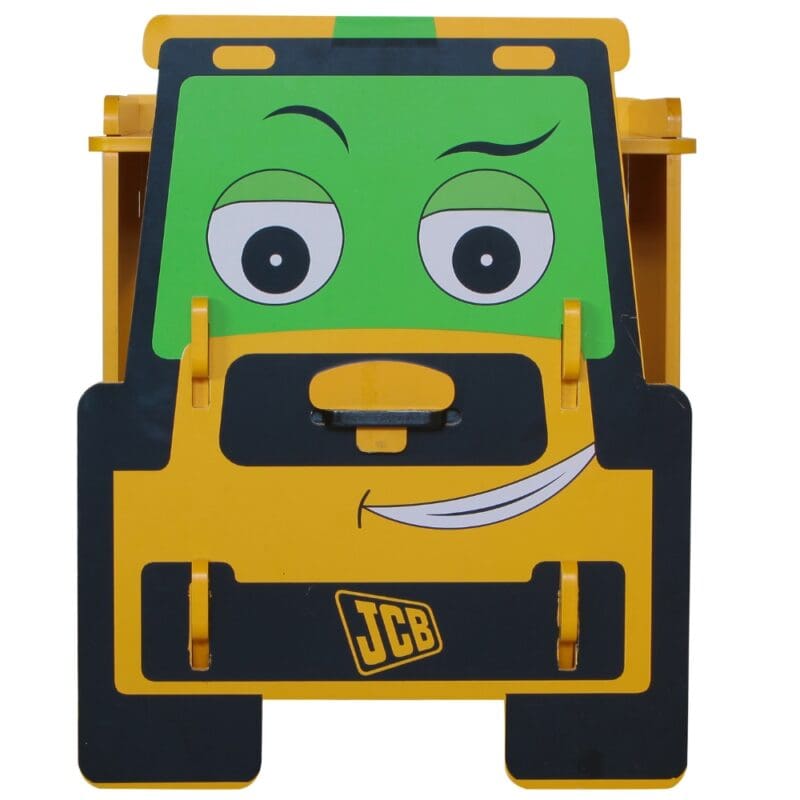 JCB Childrens Digger DeskChair YellowBlack Wooden Happy Beds 3 1