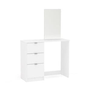 Maddison 3 Drawer Dressing Table White Wooden Happy Beds 3 1