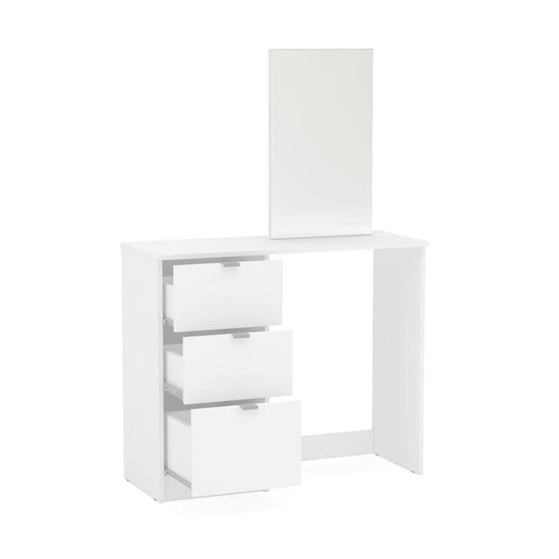 Maddison 3 Drawer Dressing Table White Wooden Happy Beds 4 1