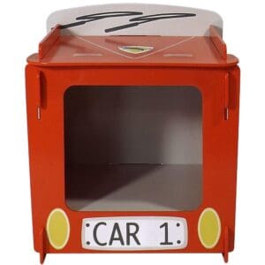 Racing Car Childrens Bedside Table Red Wooden Happy Beds 5 1