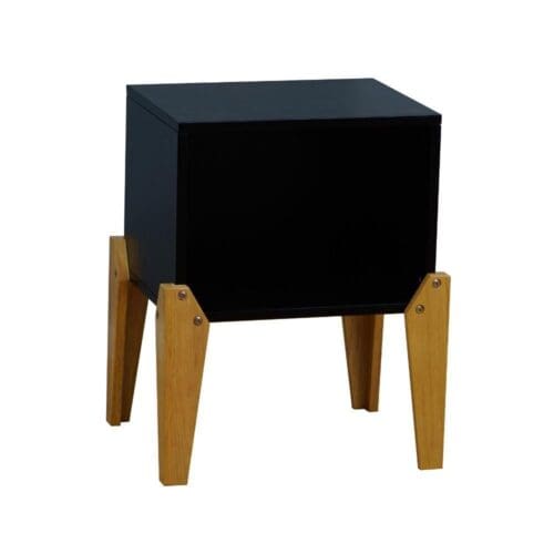 Solar - Joybox Children's Bedside Table - Black/Oak - Wooden - Happy Beds