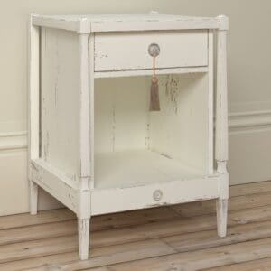 Willis and Gambier Atelier 1 Drawer Bedside Table White Wood Happy Beds 3 1