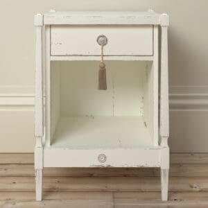 Willis and Gambier Atelier 1 Drawer Bedside Table White Wood Happy Beds 4 1