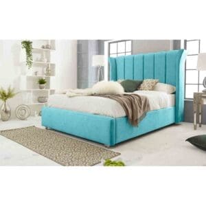 Eleganza Home Eleganza Temple Marble Small Double Bed Frame - Teal