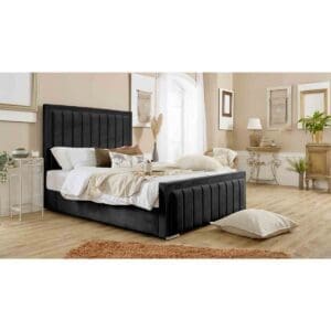 Eleganza Home Eleganza Island Plush Small Double Bed Frame - Black