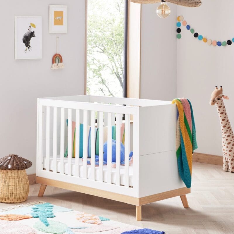 Mona Mini Cot Bed WHITE 1 scaled 1