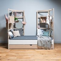 Stige Kids Customisable Single Bed with Wooden Ladders 1