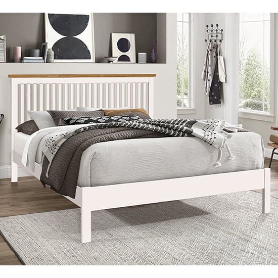 aizza wooden single bed white