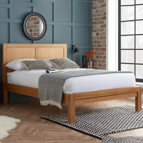 believe wooden double bed oak