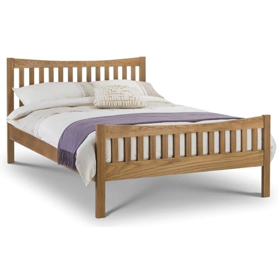 bergamo wooden double bed solid oak