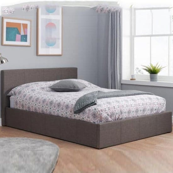 berlins fabric ottoman small double bed grey