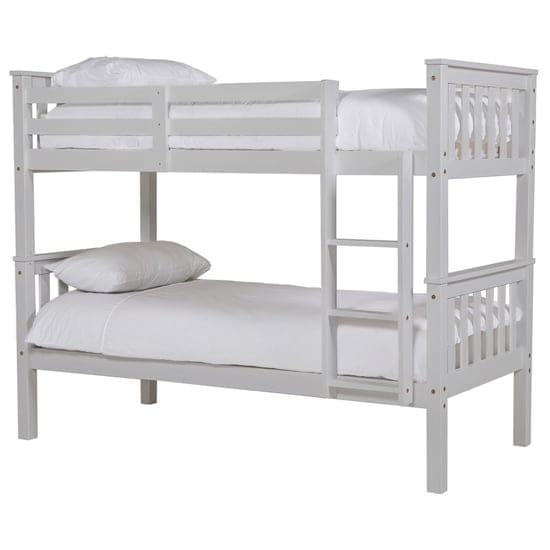 beverley wooden single bunk bed grey