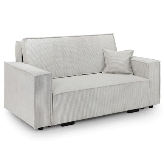 cadiz fabric 2 seater sofa bed beige