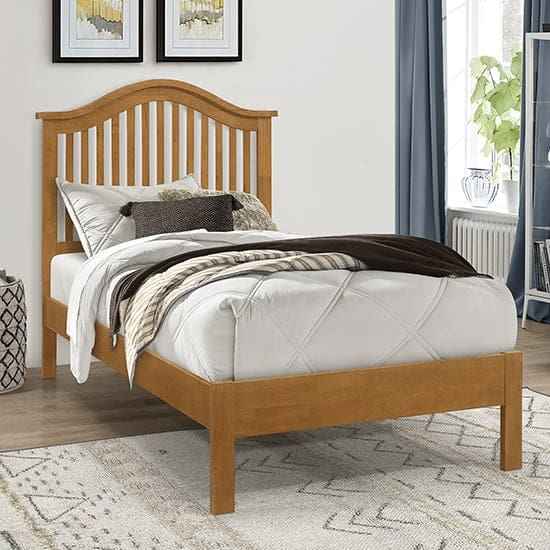 canika wooden single bed honey oak