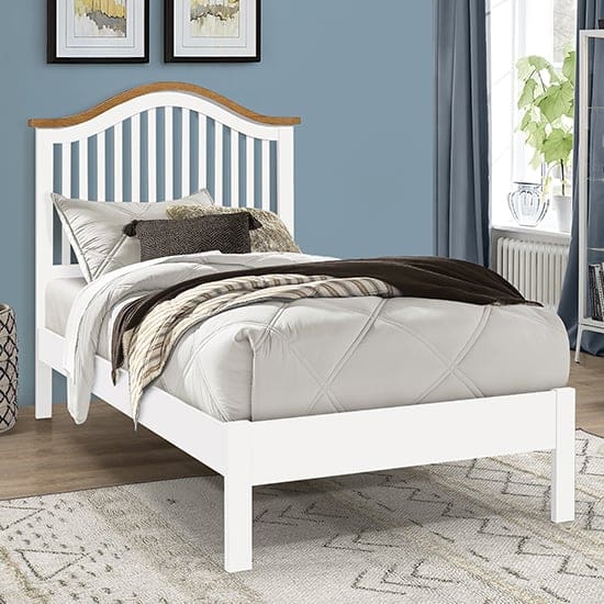 canika wooden single bed white